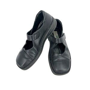 Josef Seibel Black Leather Mary Jane Comfort Shoes Womens Size 37 EU 6.5 US
